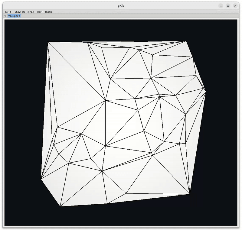 Animated sequence showing iterative edge flips producing a Delaunay triangulation